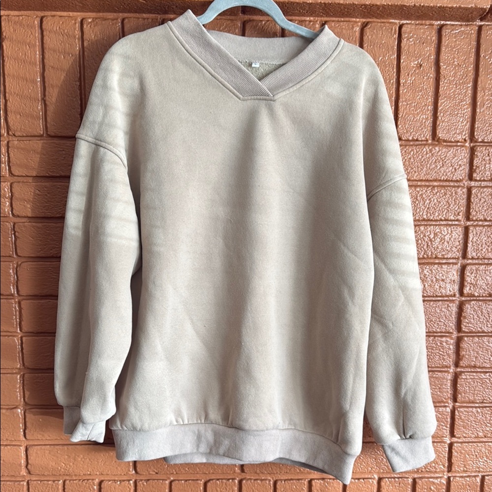 Women's Oversized Tan Sweater